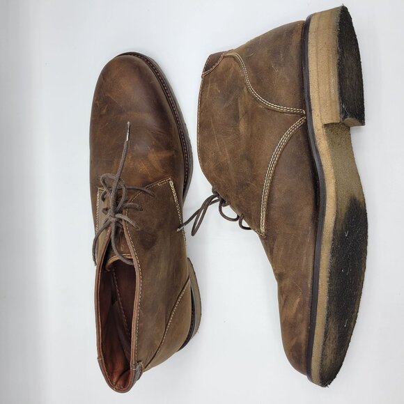 Johnston Muphy Copeland Chukka Leather Ankle Boots 11.5 M Brown - Picture 14 of 16